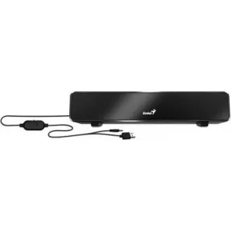 GENIUS repro USB SoundBar 100/ drôtový/ 6W/ USB/ 3, 5" jack/ čierny