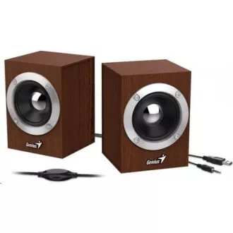 GENIUS repro SP-HF280, 2.0, 6W, drevené, hnedé GENIUS repro SP-HF280, 2.0, 6W, drevené, hnedé