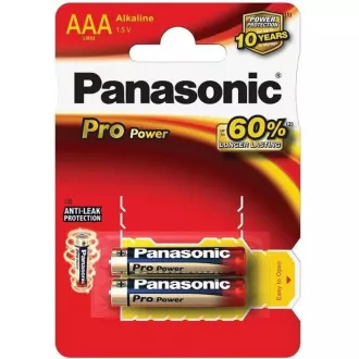 PANASONIC Alkalické batérie Pro Power LR03PPG/2BP AAA 1, 5V (Blister 2ks)