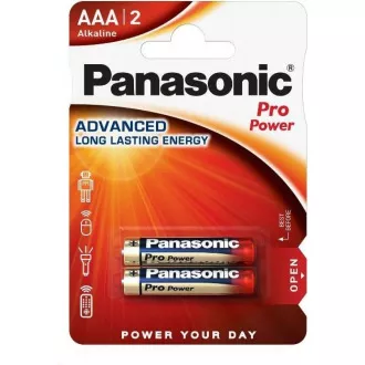 PANASONIC Alkalické batérie Pro Power LR03PPG/2BP AAA 1, 5V (Blister 2ks)
