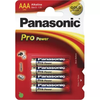 PANASONIC Alkalické batérie Pro Power LR03PPG/4BP AAA 1, 5V (Blister 4ks)