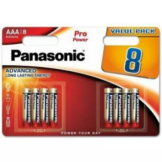 PANASONIC Alkalické batérie - Pre Power AAA 4+4F 1, 5V balenie - 8ks