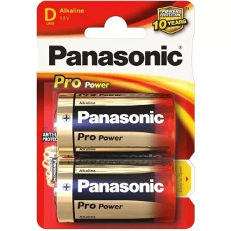 PANASONIC Alkalické batérie Pre Power LR20PPG/2BP D 1, 5V (Blister 2ks)