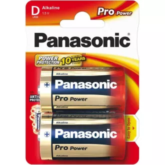 PANASONIC Alkalické batérie Pre Power LR20PPG/2BP D 1, 5V (Blister 2ks)