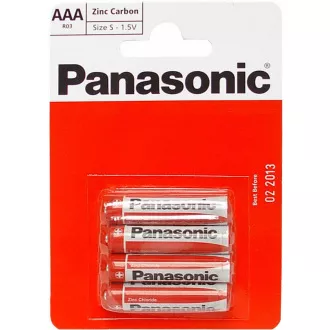 PANASONIC Zinkouhlíkové batérie Red Zinc R03RZ/4BP EU AAA 1, 5V (Blister 4ks)