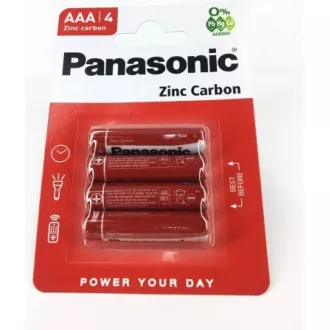 PANASONIC Zinkouhlíkové batérie Red Zinc R03RZ/4BP EU AAA 1, 5V (Blister 4ks)