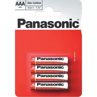 PANASONIC Zinkouhlíkové batérie Red Zinc R03RZ/4BP EU AAA 1, 5V (Blister 4ks)