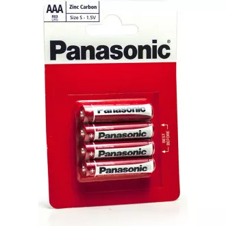 PANASONIC Zinkouhlíkové batérie Red Zinc R03RZ/4BP EU AAA 1, 5V (Blister 4ks)