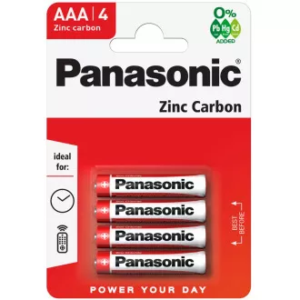 PANASONIC Zinkouhlíkové batérie Red Zinc R03RZ/4BP EU AAA 1, 5V (Blister 4ks)