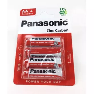 PANASONIC Zinkouhlíkové batérie Red Zinc R6RZ/4BP EU AA 1, 5V (Blister 4ks)