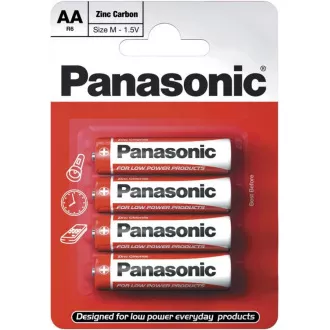 PANASONIC Zinkouhlíkové batérie Red Zinc R6RZ/4BP EU AA 1, 5V (Blister 4ks)