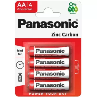 PANASONIC Zinkouhlíkové batérie Red Zinc R6RZ/4BP EU AA 1, 5V (Blister 4ks)