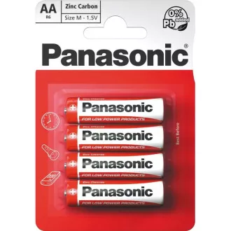 PANASONIC Zinkouhlíkové batérie Red Zinc R6RZ/4BP EU AA 1, 5V (Blister 4ks)