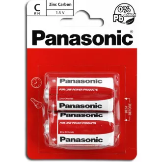 PANASONIC Zinkouhlíkové batérie Red Zinc R14RZ/2BP EU C 1, 5V (Blister 2ks)