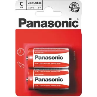 PANASONIC Zinkouhlíkové batérie Red Zinc R14RZ/2BP EU C 1, 5V (Blister 2ks)