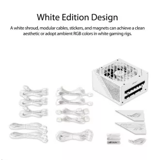 ASUS zdroj ROG-STRIX-850G-WHITE, 850W, 80+ Gold, modular ASUS zdroj ROG-STRIX-850G-WHITE, 850W, 80+ Gold, modular