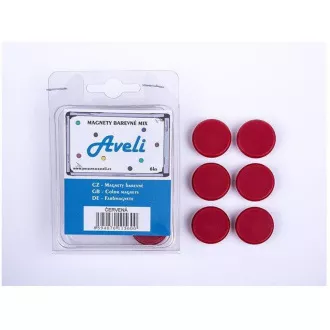 Set magnetov AVELI, červená farba Set magnetov AVELI, červená farba