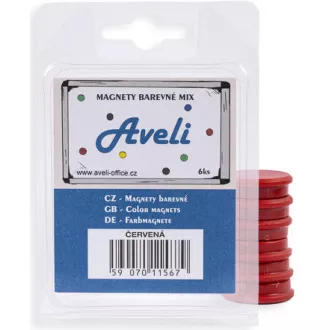 Set magnetov AVELI, červená farba Set magnetov AVELI, červená farba