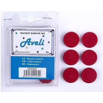 Set magnetov AVELI, červená farba Set magnetov AVELI, červená farba