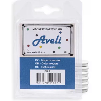 Set magnetov AVELI, biela farba Set magnetov AVELI, biela farba