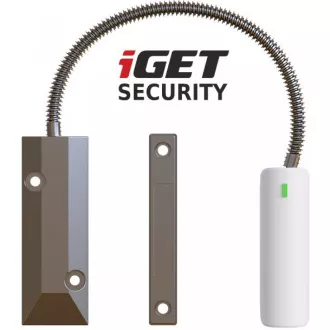 iGET SECURITY M3P21 Bezdrôtový magnetický senzor pre železné dvere/okná/vráta k alarmu M3/M4, detekcia pri otvorení