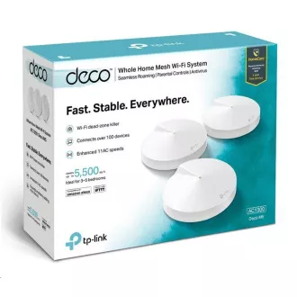 TP-Link Deco M5(3-Pack) WiFi5 Mesh (AC1300, 2, 4GHz/5GHz, 2xGbELAN/WAN)