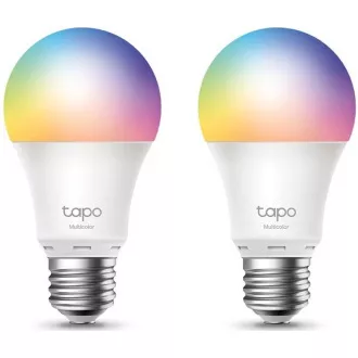 TP-Link Tapo L530E(2-pack) múdra WiFi stmievateľná LED žiarovka (farebná, 2500K-6500K, 806lm, 2, 4GHz, E27)