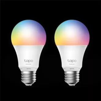 TP-Link Tapo L530E(2-pack) múdra WiFi stmievateľná LED žiarovka (farebná, 2500K-6500K, 806lm, 2, 4GHz, E27)