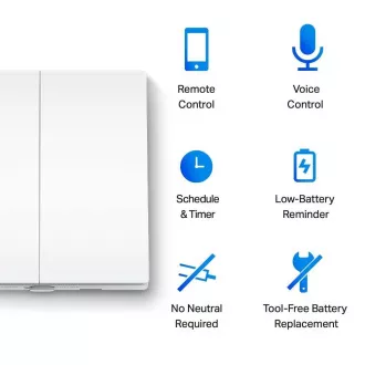 TP-Link Tapo S220 šikovný jednosmerný 2pólový vypínač