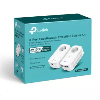 TP-Link TL-PA8033P KIT priechodný powerline set (AV1300, 3xGbE, 1xGbE, HomePlug AV2)