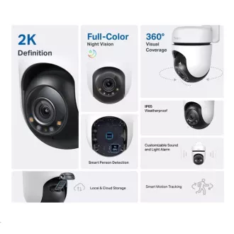 TP-Link Tapo C510W vonkajšie-outdoor kamera, (3MP, PTZ, 2K 1296p, WiFi, IR 30m, micro SD card) TP-Link Tapo C510W vonkajšie-outdoor kamera, (3MP, PTZ, 2K 1296p, WiFi, IR 30m, micro SD card)