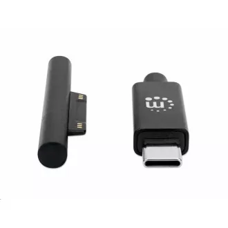 Manhattan nabíjací kábel, Surface Connect USB-C Charging Cable (M/M), 15 V / 3 A, 1.8 m, čierna