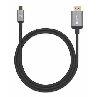 Manhattan kábel USB-C na HDMI, USB-C Male na HDMI Male, 1m, čierna