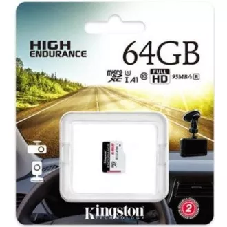 Kingston 64GB microSD XC High Endurance, 95R Class 10 UHS-I U1