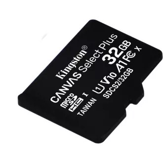Kingston 32GB micSDHC Canvas Select Plus 100R A1 C10 Card + SD adaptér Kingston 32GB micSDHC Canvas Select Plus 100R A1 C10 Card + SD adaptér