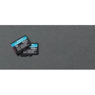 Kingston MicroSDXC karta 512GB Canvas Go! Plus, R: 170/W: 90MB/s, Class 10, UHS-I, U3, V30, A2 + Adaptér - Použité Kingston MicroSDXC karta 512GB Canvas Go! Plus, R: 170/W: 90MB/s, Class 10, UHS-I, U3, V30, A2 + Adaptér - Použité