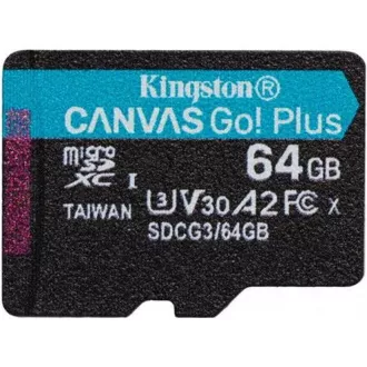 Kingston 64GB microSDXC Canvas Go Plus 170R A2 U3 V30 Single Pack bez ADP