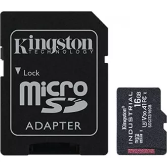 Kingston 16GB microSDHC Industrial C10 A1 pSLC Card + SD Adapter