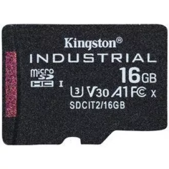 Kingston 16GB microSDHC Industrial C10 A1 pSLC Card Single Pack Kingston 16GB microSDHC Industrial C10 A1 pSLC Card Single Pack