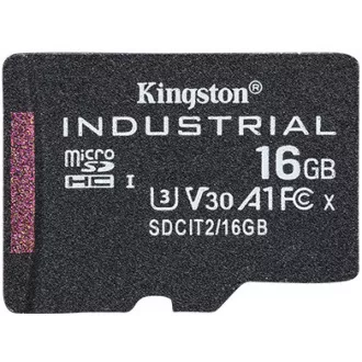 Kingston 16GB microSDHC Industrial C10 A1 pSLC Card Single Pack Kingston 16GB microSDHC Industrial C10 A1 pSLC Card Single Pack