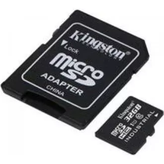 Kingston 32GB microSDHC Industrial C10 A1 pSLC Card + SD Adapter