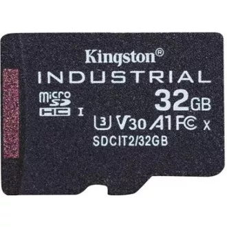Kingston 32GB microSDHC Industrial C10 A1 pSLC Card + SD Adapter