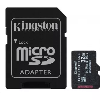 Kingston 32GB microSDHC Industrial C10 A1 pSLC Card + SD Adapter