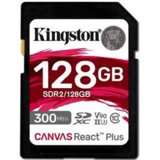 Kingston 128 GB Canvas React Plus SDXC UHS-II 300 R/260 W U3 V90 pre Full HD/4K/8K
