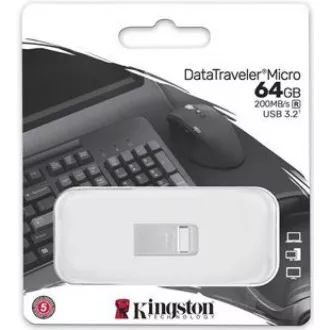 Kingston 64GB DataTraveler Micro 200MB/s Metal USB 3.2 Gen 1