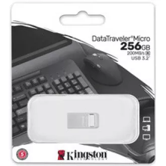 Kingston 256GB DataTraveler Micro 200MB/s Metal USB 3.2 Gen 1