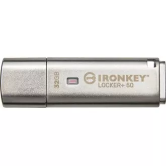 Kingston 32GB IKLP50 IronKey Locker+ 50 AES USB, w/256bit Encryption