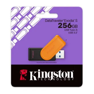 Kingston Flash Disk 256GB USB3.2 Gen 1 DataTraveler Exodia S (Black + Orange) - Použité Kingston Flash Disk 256GB USB3.2 Gen 1 DataTraveler Exodia S (Black + Orange) - Použité