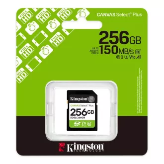 Kingston SDXC karta 256 GB Canvas Select Plus, U1, V10, A1