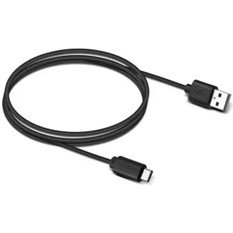 Dátový a nabíjací kábel USB - USB Type-C, 100cm, čierna